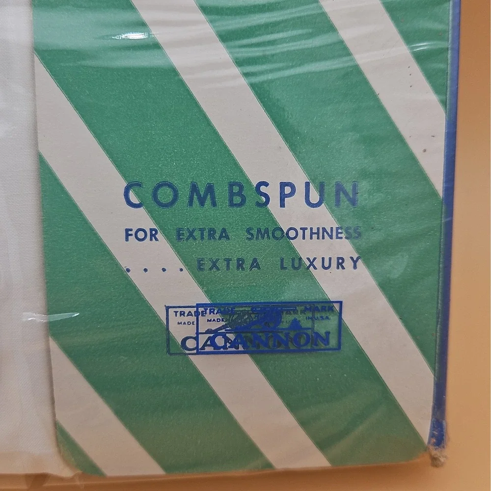 Vintage Cannon Cavalier Percale Sheets NOS New Two Sheets Combspun White